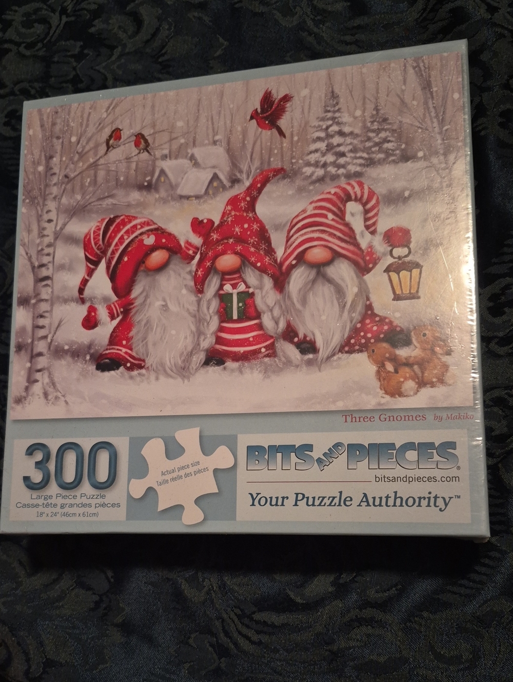 Bits and Pieces Three Gnomes 300-Piece Puzzle — New In Sealed Box